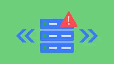 Three server units with an exclamation mark warning symbol indicating an error.