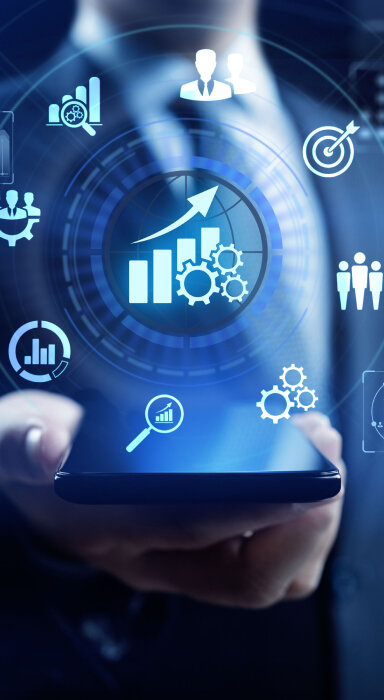 Graphic showing a central folder linked to three subfolders, representing data organization.