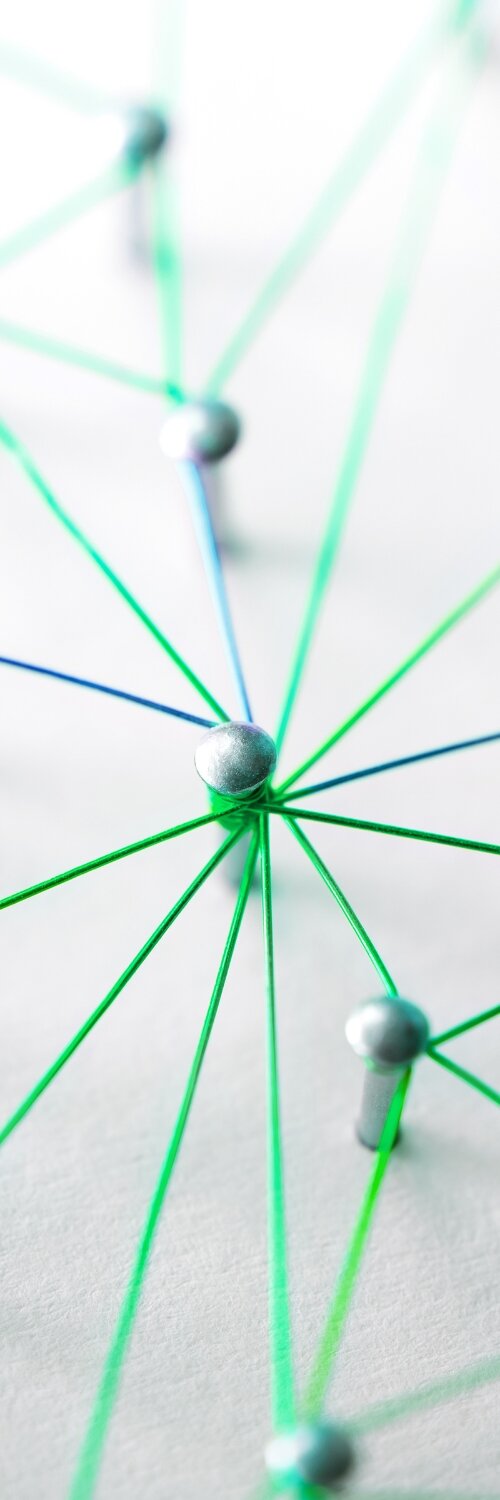 Digital graphic depicting hands holding smartphones that display chain link icons connected to gold coins, symbolizing advanced link building in enterprise SEO service, enterprise SEO agency