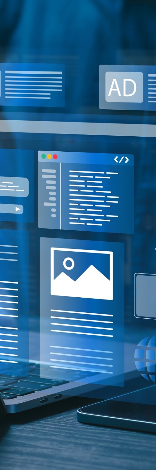 A webpage layout showcasing programmatic SEO services for automated schema markup. Image depicts a programmatic SEO agency optimizing structured data for search engine visibility.