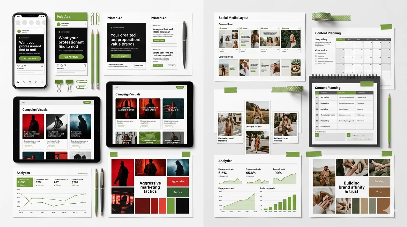 Digital Design for Paid Ads vs. Organic Content: What Differs