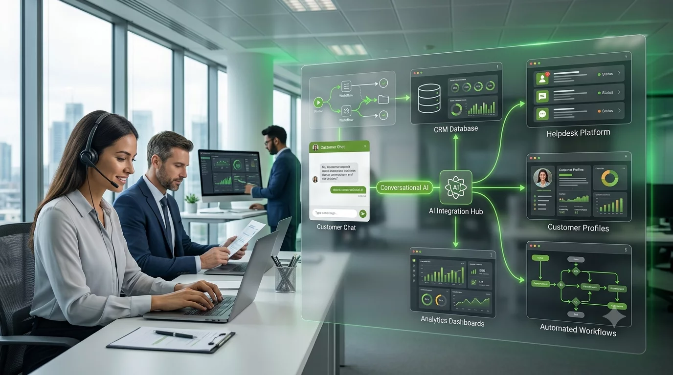 Conversational AI Integration with CRM and Helpdesk Platforms