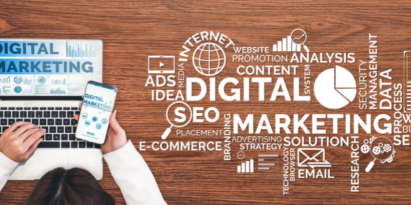 image showing categories of digital marketing