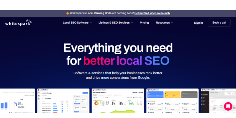 Whitespark Local Citation Finder Homepage
