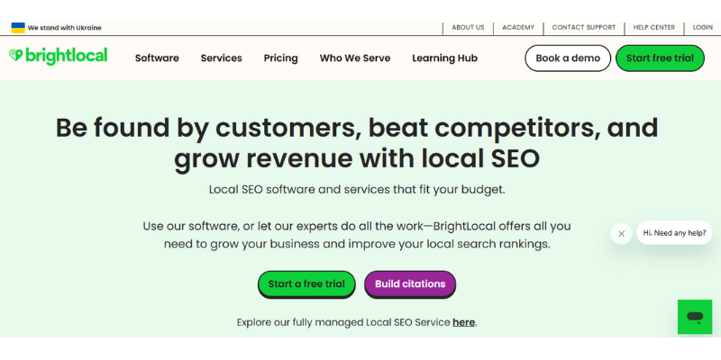 BrightLocal Homepage