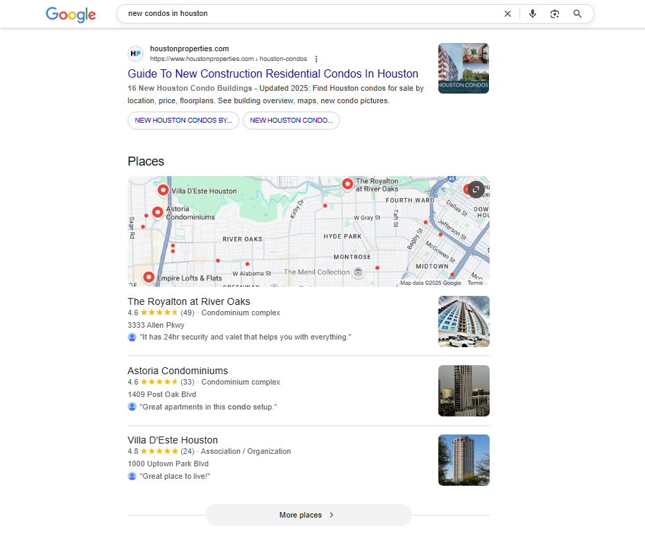 screenshot of Manual searching of keyword ranking on google 