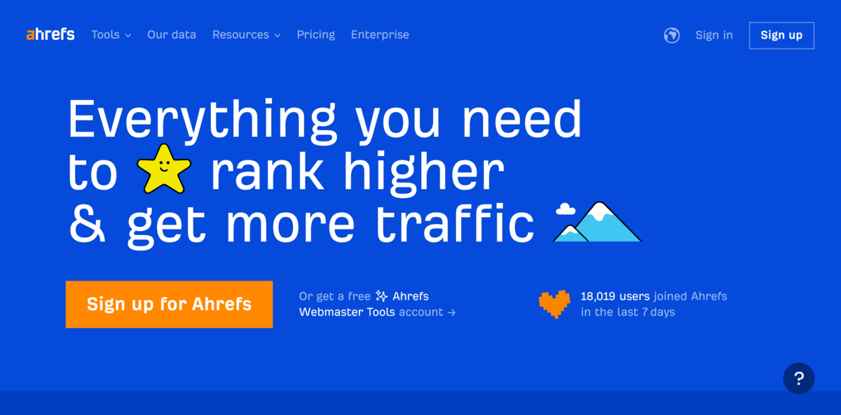 Ahrefs Homepage