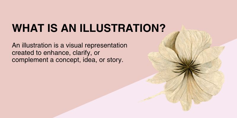 Infographic explaining what an illustration is