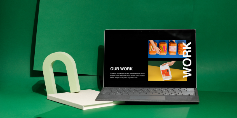 Image showing a laptop displaying a branding and design project