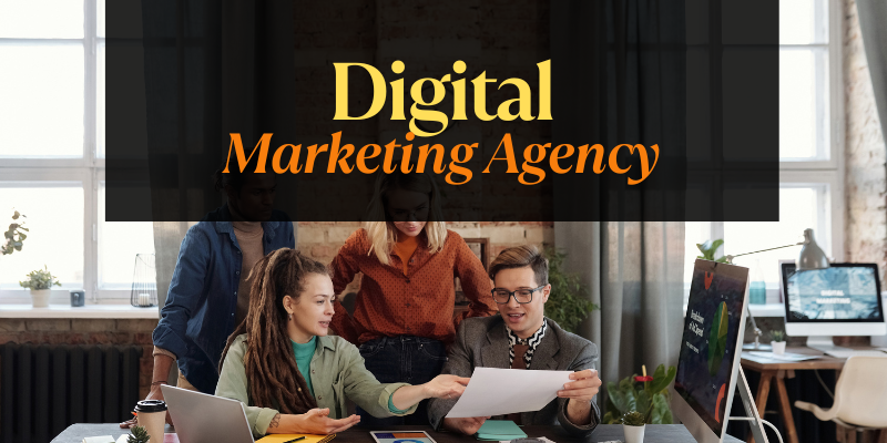 Image showing a digital marketing team working together in an agency office